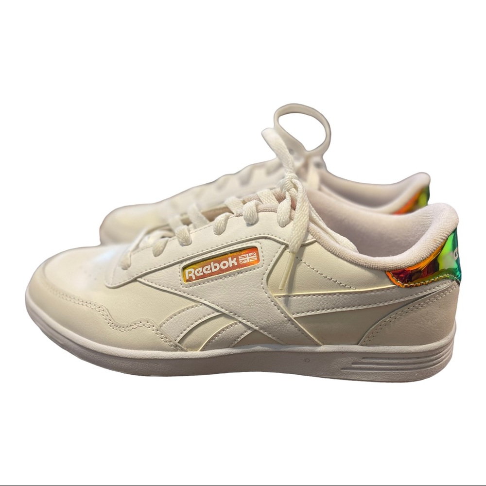 Reebok Club Memt Women’s Fashion Sneaker - Holographic Logo - Size 11